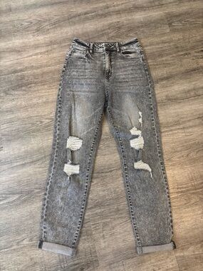 KanCan High-Rise Distressed Grey Wash Jeans